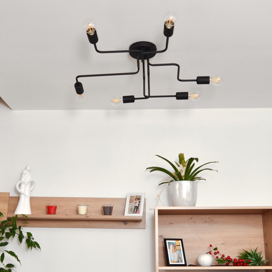 LED Bevestigde Hanglamp TUBE 6xE27/15W/230V
