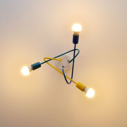 LED Bevestigde hanglamp voor kinderen OXFORD 3xE27/15W/230V