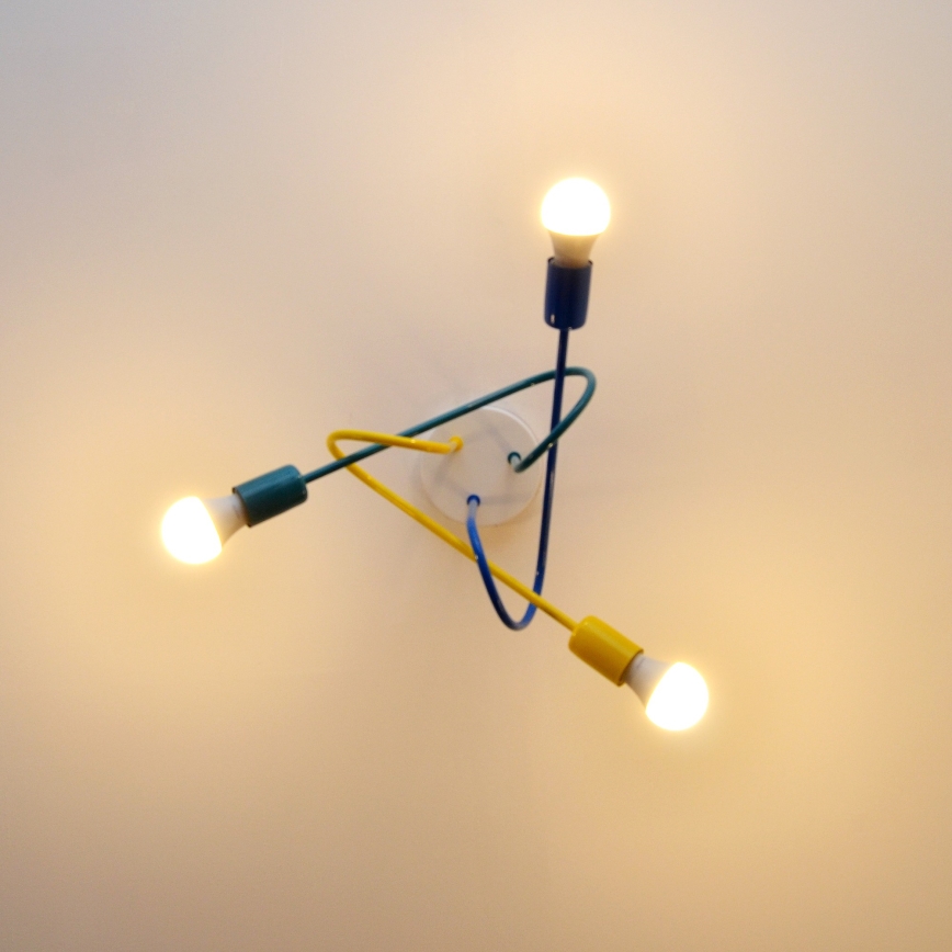 LED Bevestigde hanglamp voor kinderen OXFORD 3xE27/15W/230V