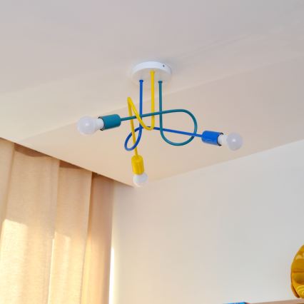 LED Bevestigde hanglamp voor kinderen OXFORD 3xE27/15W/230V