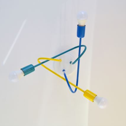 LED Bevestigde hanglamp voor kinderen OXFORD 3xE27/15W/230V