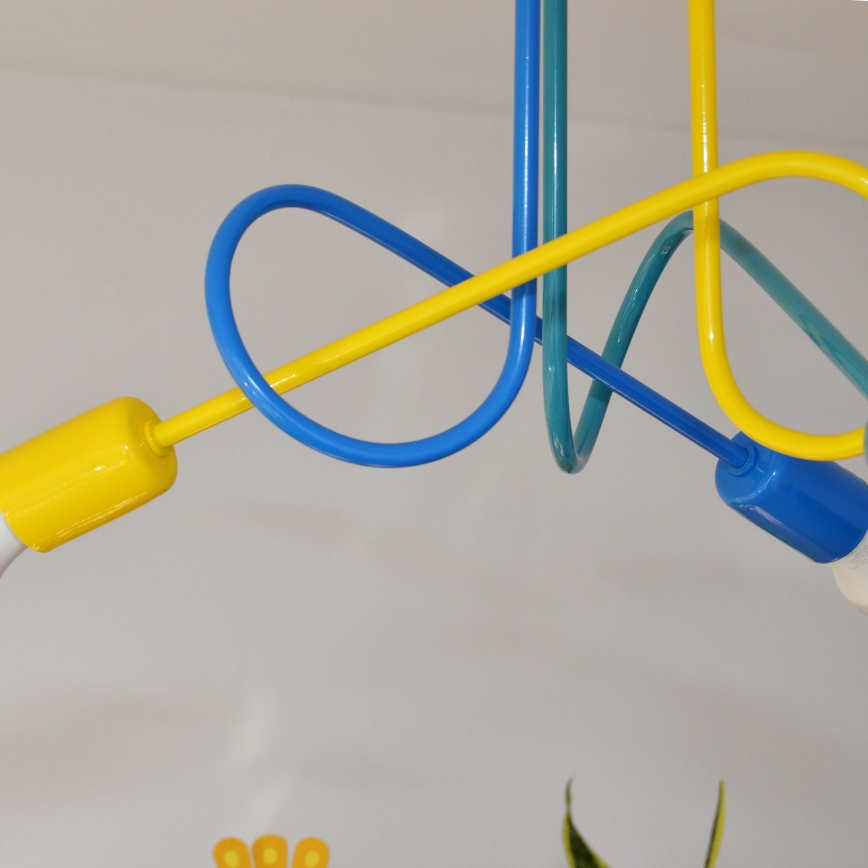LED Bevestigde hanglamp voor kinderen OXFORD 3xE27/15W/230V