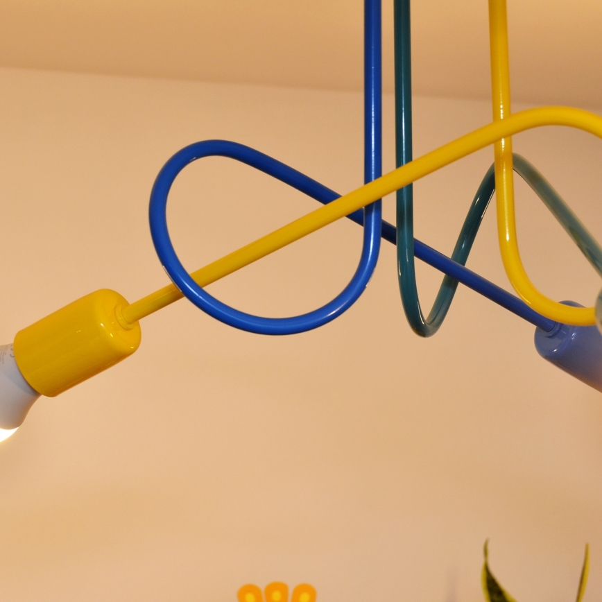 LED Bevestigde hanglamp voor kinderen OXFORD 3xE27/15W/230V