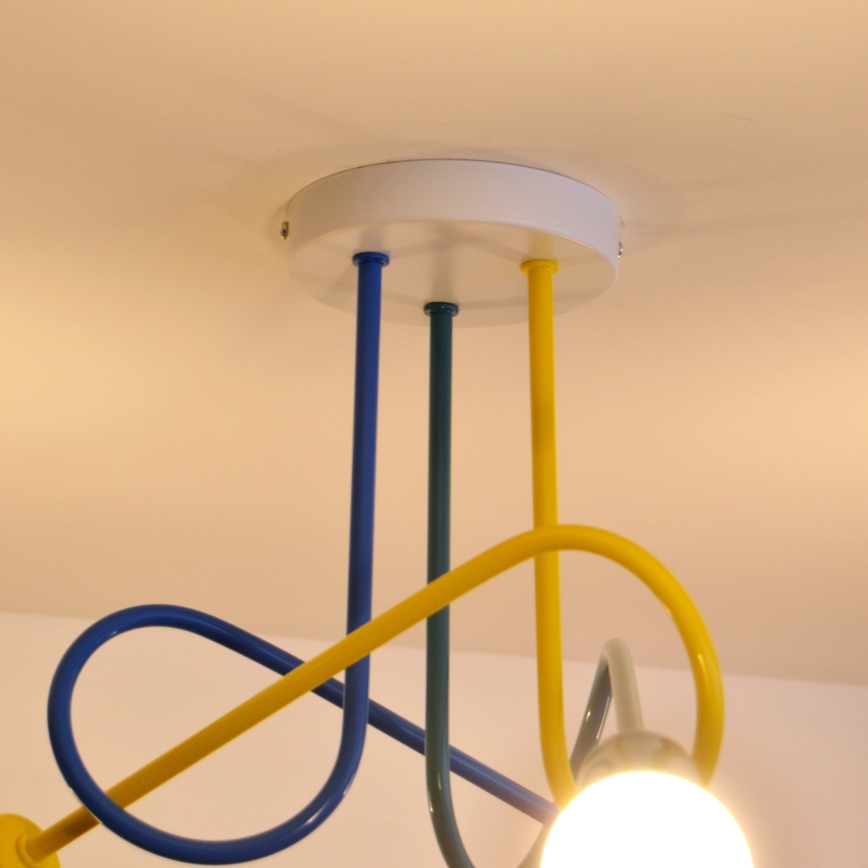 LED Bevestigde hanglamp voor kinderen OXFORD 3xE27/15W/230V