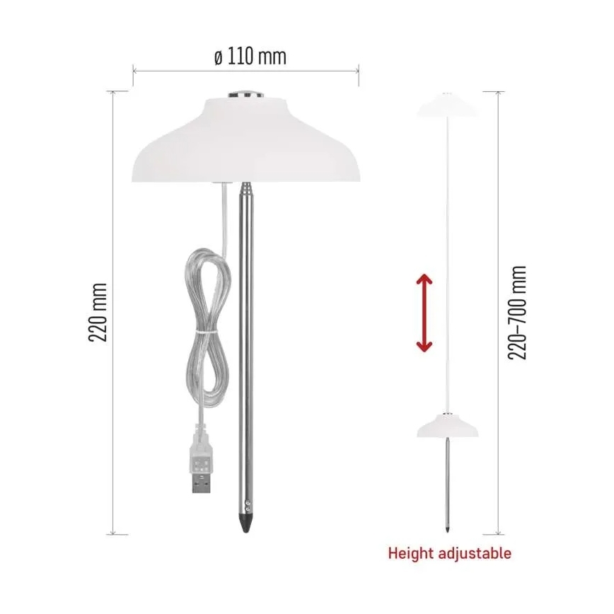 LED binnenlamp voor het kweken van planten GROW LED/5W/5V