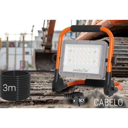 LED Bouwlamp met een standaard LED/50W/230V 5000K IP65 oranje