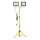 LED Bouwlamp met een standaard TIGRA 2xLED/100W/230V 4000K IP54 zwart/geel