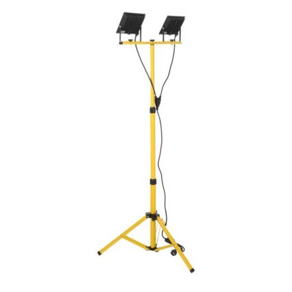 LED Bouwlamp met een standaard TIGRA 2xLED/50W/230V 4000K IP54 zwart/geel