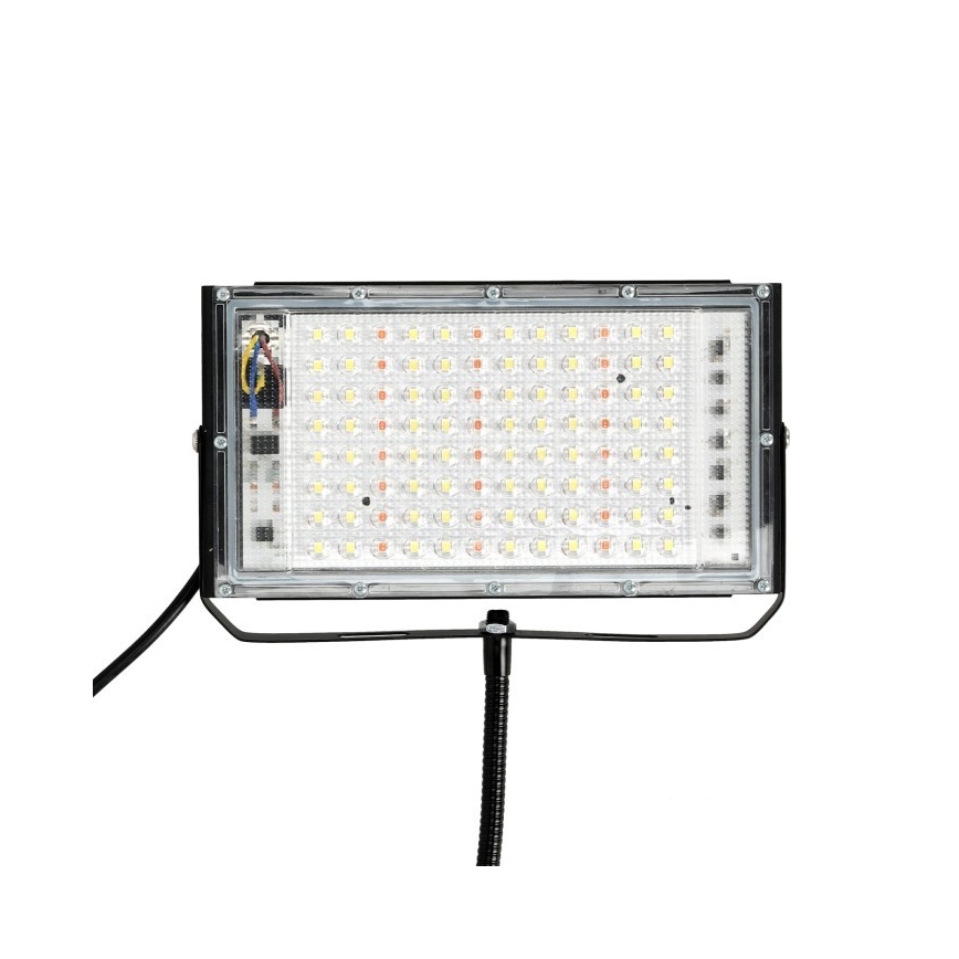 LED Bouwlamp met een standaard voor het kweken van planten FIRON LED/45W/230V IP54 zwart