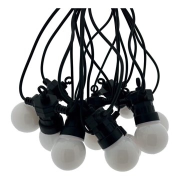 LED buiten decoratieve lichtketting 10xLED/0,36W/230V 4,5 m IP44 zwart