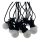 LED buiten decoratieve lichtketting 10xLED/0,36W/230V 4,5 m IP44 zwart