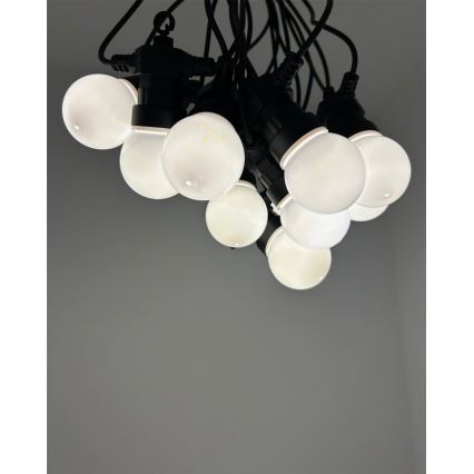 LED buiten decoratieve lichtketting 10xLED/0,36W/230V 4,5 m IP44 zwart