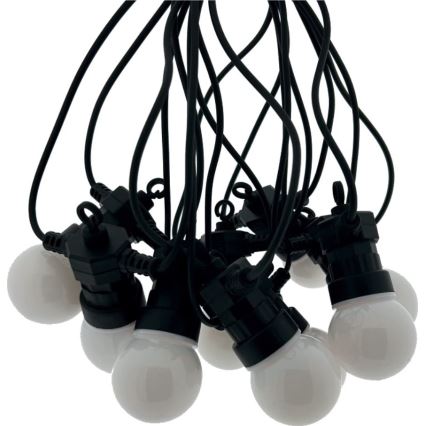 LED buiten decoratieve lichtketting 10xLED/0,36W/230V 4,5 m IP44 zwart