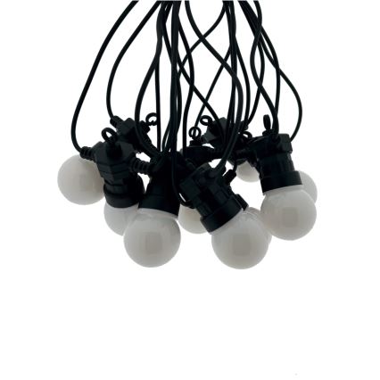 LED buiten decoratieve lichtketting 10xLED/0,36W/230V 4,5 m IP44 zwart