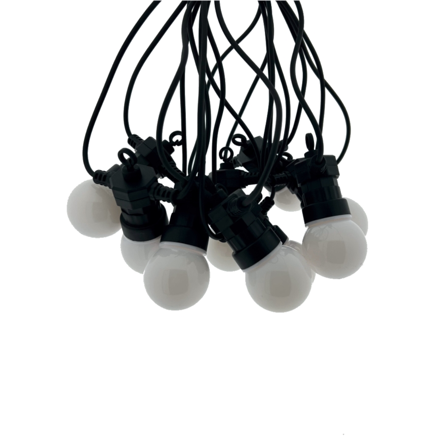 LED buiten decoratieve lichtketting 10xLED/0,36W/230V 4,5 m IP44 zwart