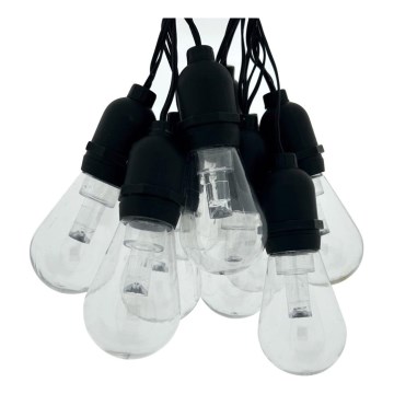 LED buiten decoratieve lichtslinger 10xLED/0,15W/230V 3,8 m IP44 zwart