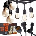 LED buiten decoratieve lichtslinger 20xE27/1W/230V 11,44 m IP44 zwart