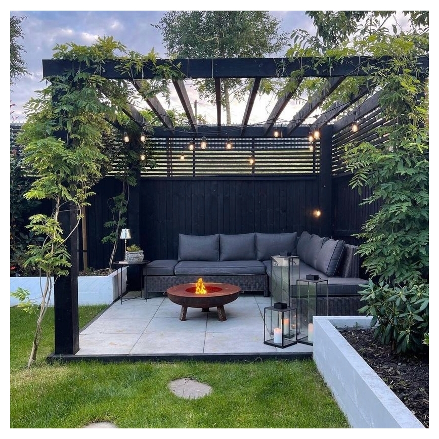 LED buiten decoratieve lichtslinger 20xE27/1W/230V 11,44 m IP44 zwart