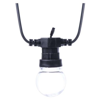 LED buiten decoratieve lichtsnoer 10xLED/10m IP44 helder