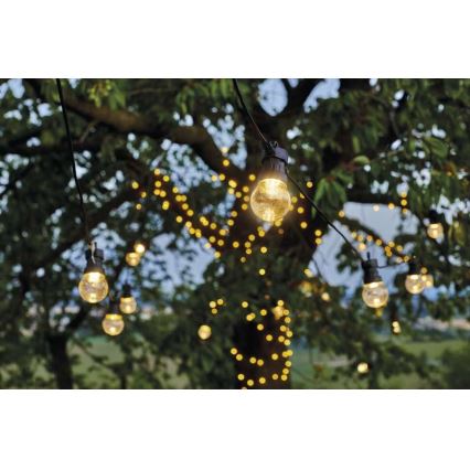 LED buiten decoratieve lichtsnoer 10xLED/10m IP44 helder
