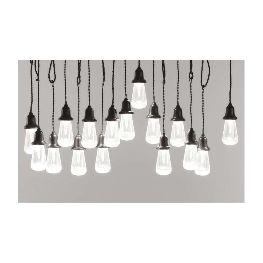 LED buiten decoratieve lichtsnoer 16xLED 8,6m IP44 koud wit