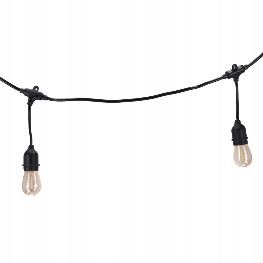 LED buiten decoratieve lichtsnoer 20xE27/1W/230V 20,94 m IP44 zwart