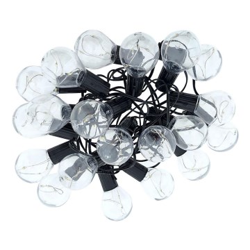 LED buiten decoratieve lichtsnoer 20xLED/0,075W/230V 5,8 m IP44 zwart
