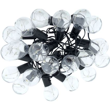 LED buiten decoratieve lichtsnoer 20xLED/0,075W/230V 5,8 m IP44 zwart