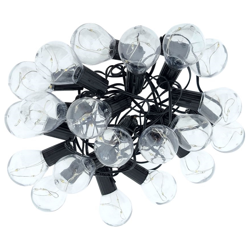 LED buiten decoratieve lichtsnoer 20xLED/0,075W/230V 5,8 m IP44 zwart