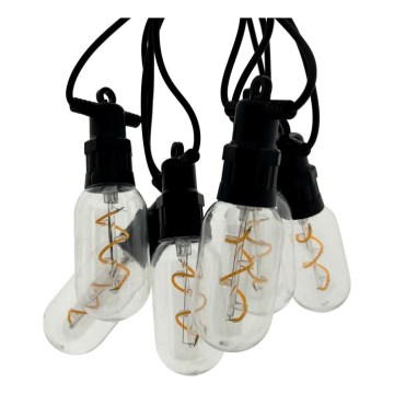 LED buiten decoratieve lichtsnoer 6xLED/0,6W/230V 4,5 m IP44 zwart