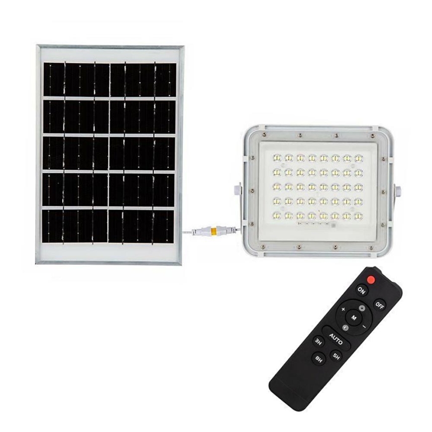 LED Buiten dimbaar zonne- Schijnwerper LED/10W/3,2V IP65 4000K wit + afstandsbediening