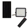 LED Buiten dimbaar zonne- Schijnwerper LED/10W/3,2V IP65 4000K zwart + afstandsbediening