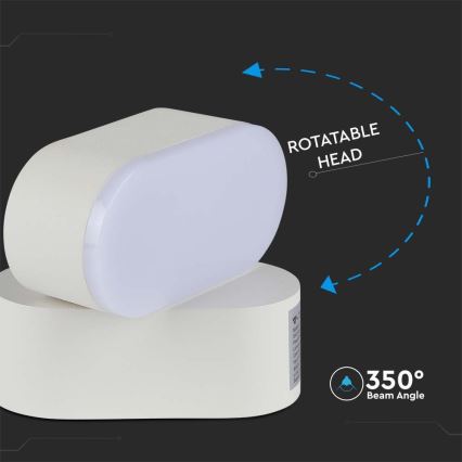 LED Buiten flexibel wandlamp LED/5W/230V 3000K IP65 wit