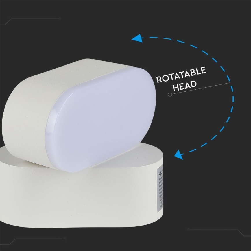 LED Buiten flexibel wandlamp LED/5W/230V 4000K IP65 wit