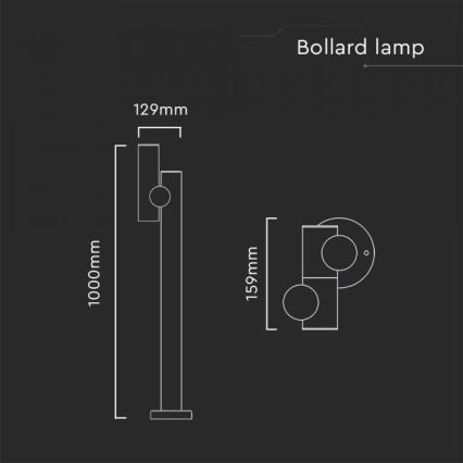 LED Buiten flexible lamp LED/4W/230V 3000K IP44 100 cm zwart