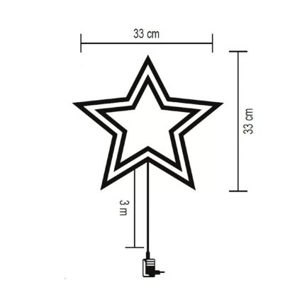 LED Buiten kerst raamdecoratie 35xLED/230V IP44 warm wit/ster