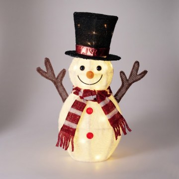 LED buiten kerstdecoratie 35xLED/230V 67 cm IP44 sneeuwpop
