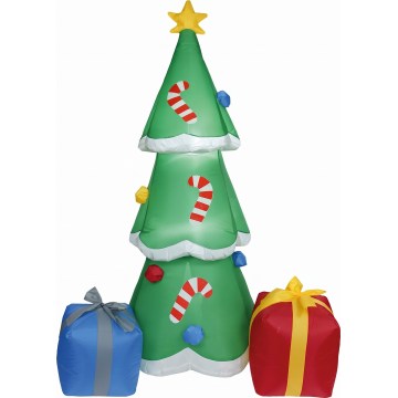 LED buiten kerstdecoratie LED/8,4W/12/230V 180 cm IP44 kerstboom en cadeaus
