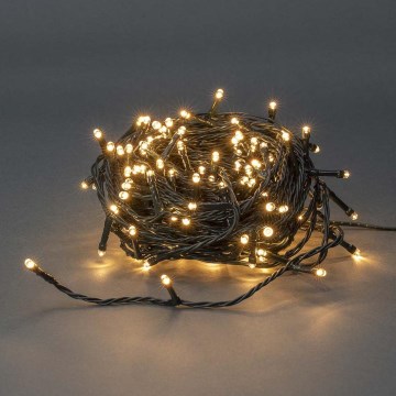LED buiten kerstlichtsnoer 180 LED / 7 functies 16,5 m IP44 warm wit