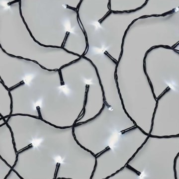 LED buiten kerstsnoer 50xLED/5m IP44 koel wit