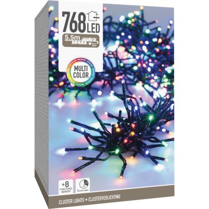 LED buiten kerstsnoer 768xLED/230V/8 functies 8,5 m IP44 meerkleurig