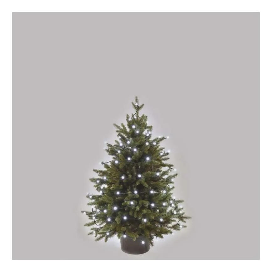 LED buiten-kerstsnoer 80xLED/8 functies 13m koud wit IP44