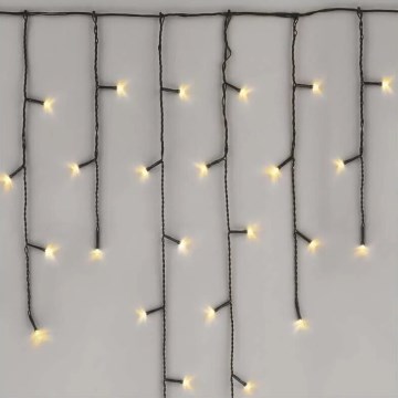LED buiten kerstverlichting 100xLED/2,5x0,9m IP44 warm wit