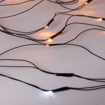 LED Buiten NET-lichtgordijn 240xLED/7,2W/230V 1,5x2 m IP44 warm wit
