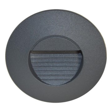 LED Buiten traparmatuur UGRA LED/2W/230V 4000K IP54 antraciet