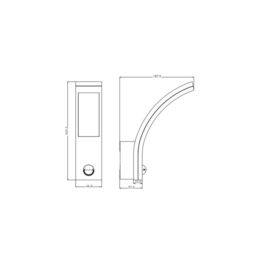 LED Buiten wandlamp met sensor LED/10W/230V IP54