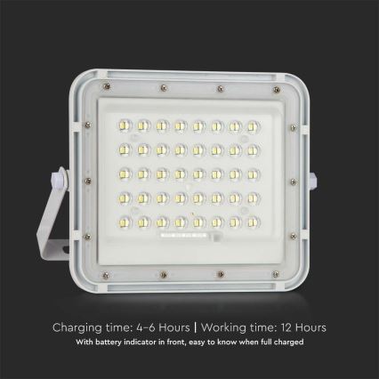 LED Buiten dimbaar zonne- Schijnwerper LED/10W/3,2V IP65 4000K wit + afstandsbediening