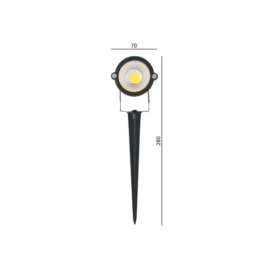 LED buitenlamp BLAKE LED/5W/230V 3000K IP65 zwart