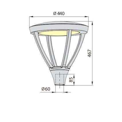 LED Buitenlamp ELGO LED/60W/230V 4000K