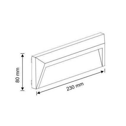 LED Buitenlamp voor trappen HOLDEN LED/1,6W/230V IP65 antraciet